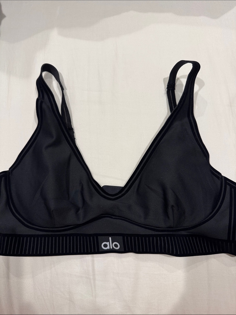 ALO Yoga Black Low-Impact Seamless Bralette